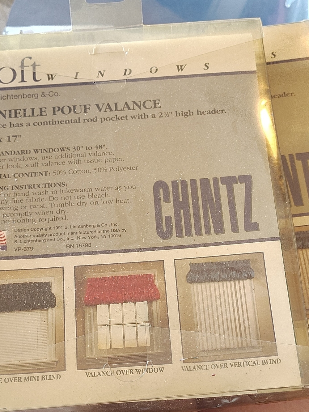 CHINTZ Red Danielle Pouf Valance by